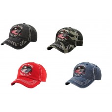 God Bless America Flag USA Patriotic July 4 Eagle Baseball Hat Cap Hombres Mujers  eb-08376823